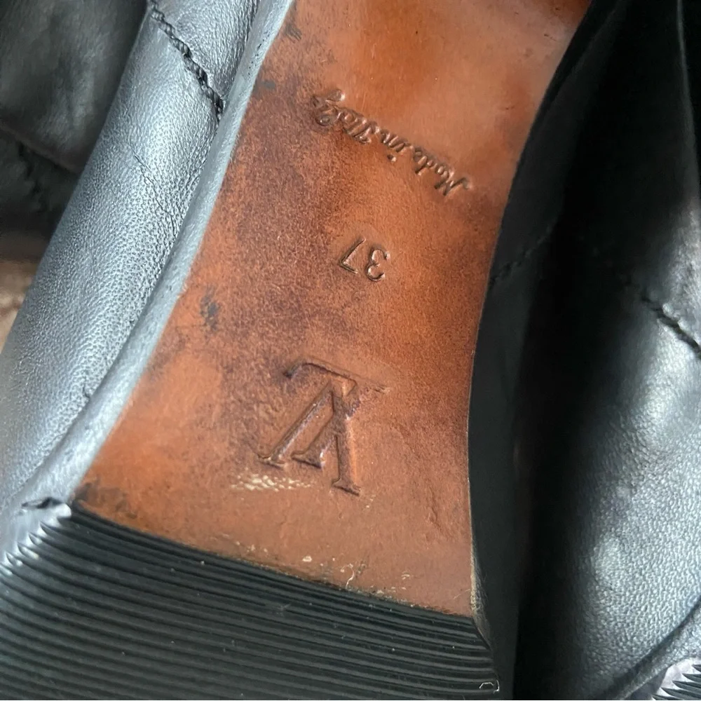 Louis Vuitton Leather Tall Stiletto Boots
